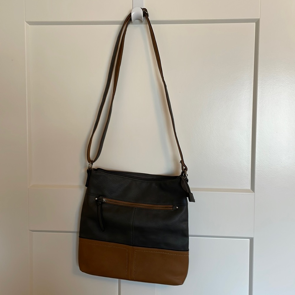 Two Tone Bag with Shoulder Strap